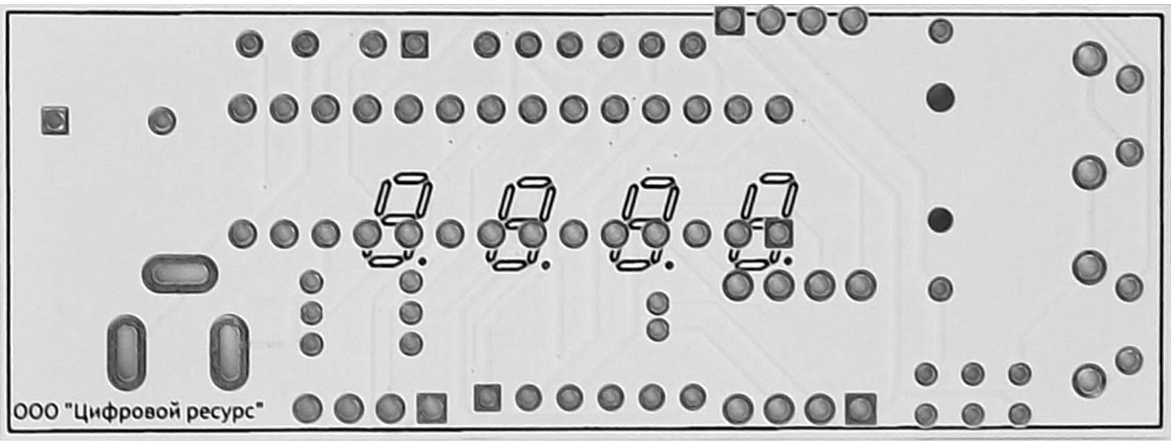 Печатная плата часов